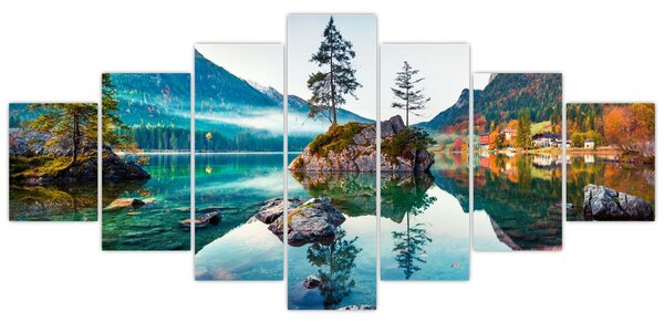 Obraz - Jezero Hintersee, Bavorské Alpy, Rakousko (210x100 cm)
