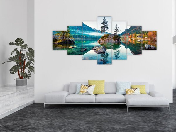 Obraz - Jezero Hintersee, Bavorské Alpy, Rakousko (210x100 cm)