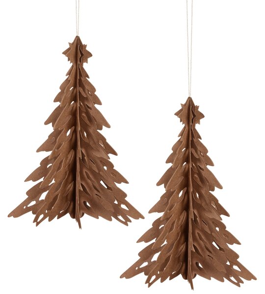 COOEE Design Set papírových stromečků Pinetree - Coffee CED476