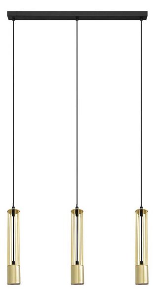 LED Lustr na lanku BARS 3xGU10/4,8W/230V zlatá