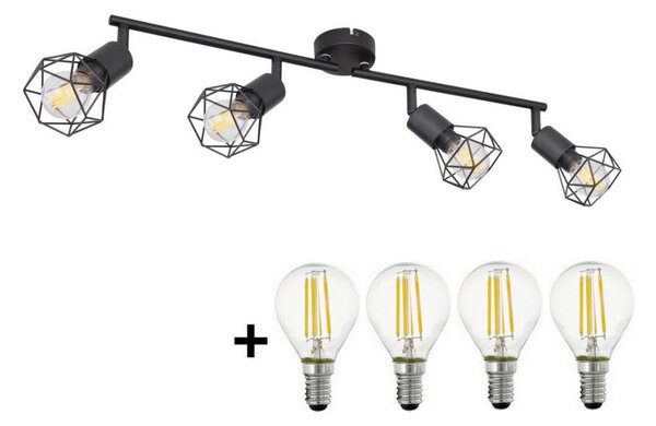 Globo - LED Bodové svítidlo XARA 4xE14/6W/230V černá