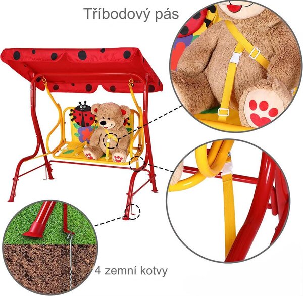 Deuba Dětská zahradní houpačka Beruška
