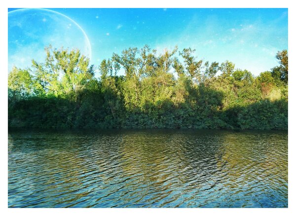 Obraz - jezero (70x50 cm)