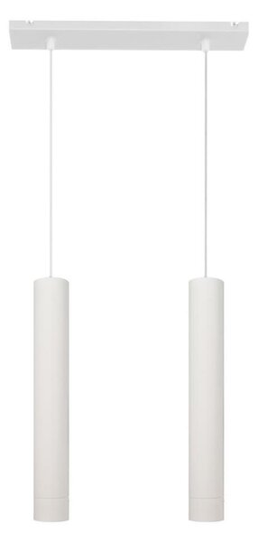 LED Lustr na lanku TUBA 2xGU10/4,8W/230V bílá