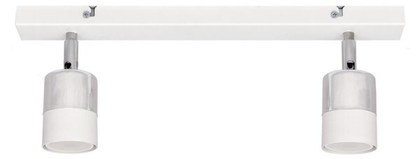 LED Bodové svítidlo TUBSSON 2xGU10/4,8W/230V bílá/lesklý chrom