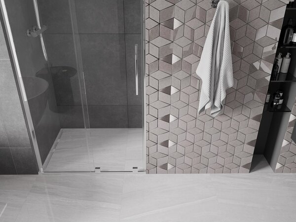 Mexen Velar L, posuvné sprchové dveře do otvoru 90 cm, 8mm čiré sklo, chromová, 871-090-003-01-01