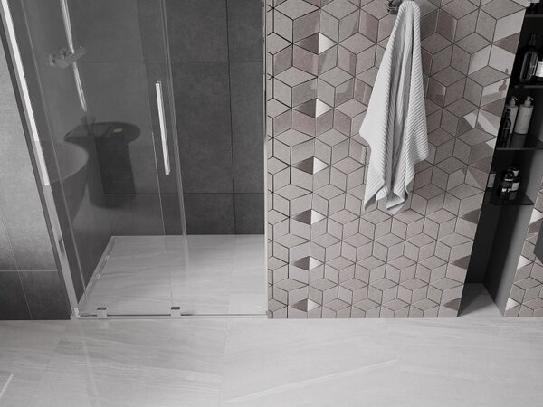 Mexen Velar L, posuvné sprchové dveře do otvoru 90 cm, 8mm čiré sklo, chromová, 871-090-003-01-01