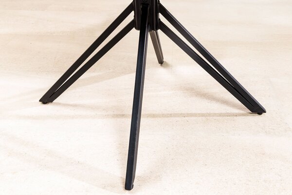 Designová jídelní otočná židle Lione s prošívaným vzorem v zelené kůži s opěrkami na ruce s černou podstavou 82 cm