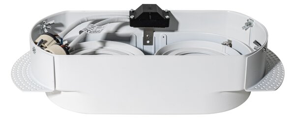 Sada 6 kulatých zapuštěných bodových svítidel bílá GU10 70mm 2-světelná - Hubs