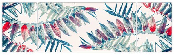 Obraz - Tropické listy (170x50 cm)