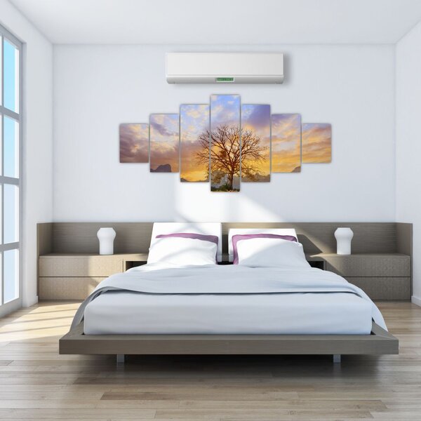 Obraz - Krajina se Slunečnicemi (210x100 cm)
