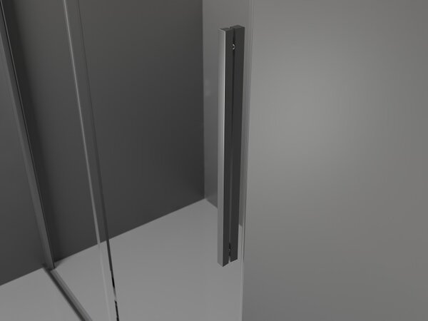 Mexen Velar, posuvné sprchové dveře do otvoru 90 cm, 8mm šedé sklo, broušený grafit, 871-090-000-41-95