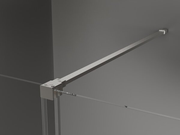 Mexen Velar, posuvné sprchové dveře do otvoru 90 cm, 8mm sklo námraza, broušená ocel, 871-090-000-31-97