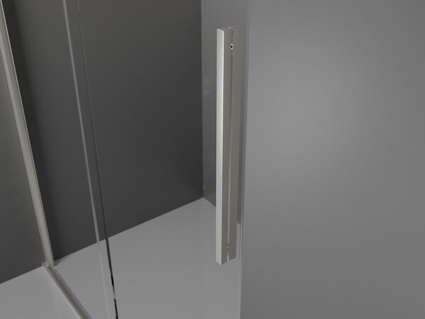 Mexen Velar, posuvné sprchové dveře do otvoru 90 cm, 8mm sklo námraza, broušená ocel, 871-090-000-31-97