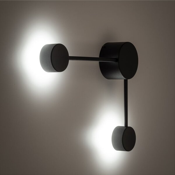 TK Lighting Avia Black nástěnné svítidlo 2x10 W černá 6808