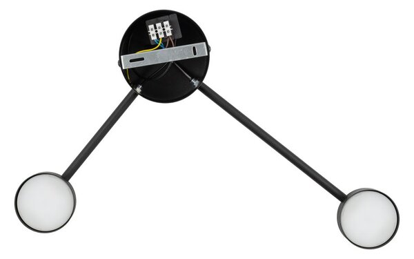 TK Lighting Avia Black nástěnné svítidlo 2x10 W černá 6808