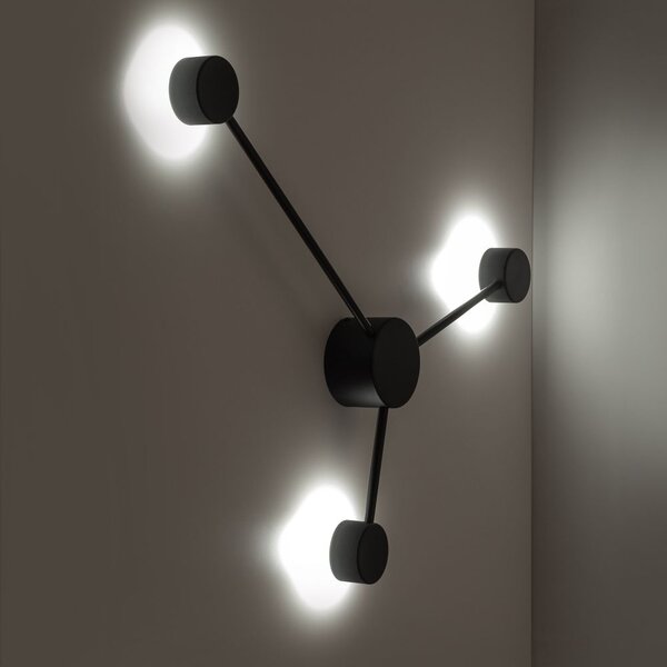 TK Lighting Avia Black nástěnné svítidlo 3x10 W černá 6809
