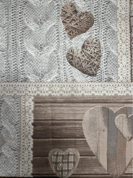 Bavlněné povlečení MIG002SH Shabby love béžové Made in Italy Barva Béžová Rozměry 1x50x80/1x140x200 cm