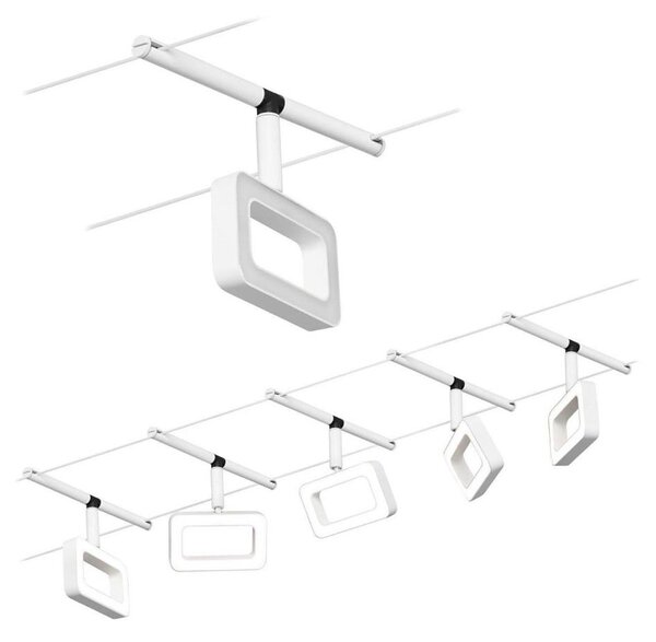 Paulmann 94483 - SADA 5xLED/4,8W Kompletní lankový systém FRAME 230V bílá