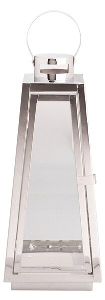 Altom Dekorativní závěsná lucerna kovová stříbrná 38,5 cm