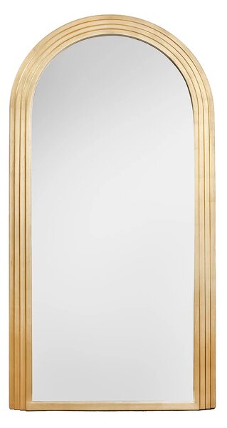 Glamour nástěnné zrcadlo Swan se zlatým obloukovým rámem s vrstveným efektem 160 cm