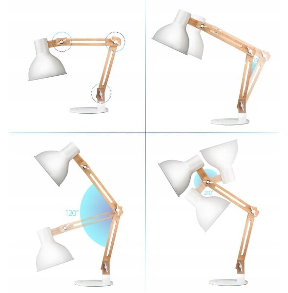 Stolní lampa 1xE27/40W/230V bílá