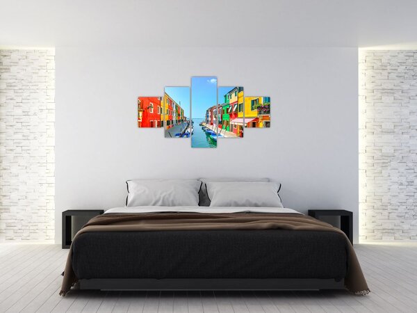 Obraz - Ostrov Burano, Benátky, Itálie (125x70 cm)