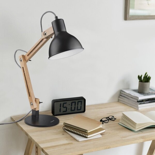 Stolní lampa 1xE27/40W/230V černá