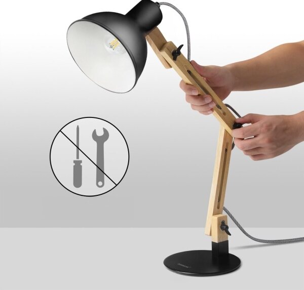 Stolní lampa 1xE27/40W/230V černá