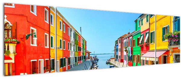 Obraz - Ostrov Burano, Benátky, Itálie (170x50 cm)