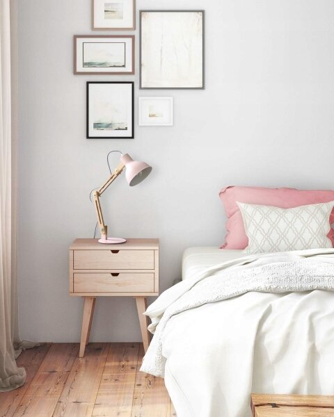 Stolní lampa 1xE27/40W/230V růžová