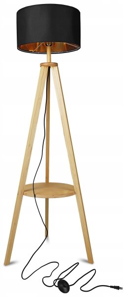 Stojací lampa 1xE27/40W/230V černá