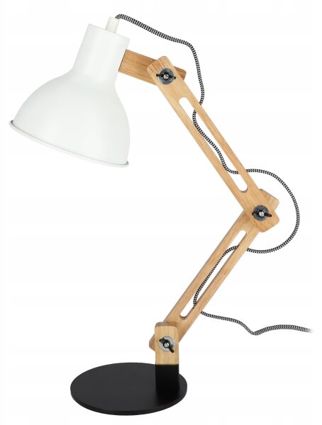 Stolní lampa 1xE27/40W/230V bílá/černá