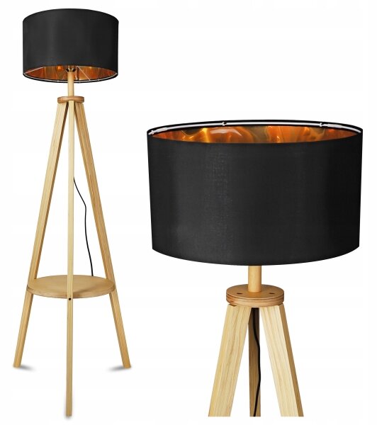 Stojací lampa 1xE27/40W/230V černá