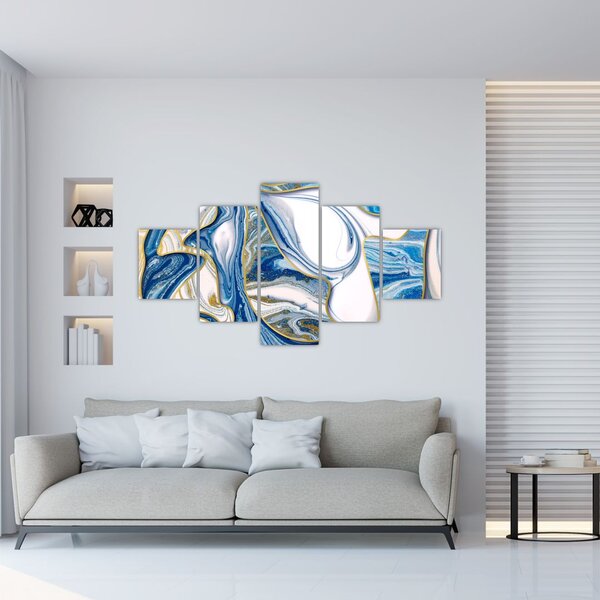Obraz - Vlny z mramoru (125x70 cm)