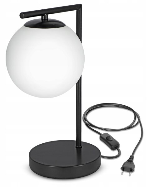 Stolní lampa 1xE27/40W/230V černá/bílá