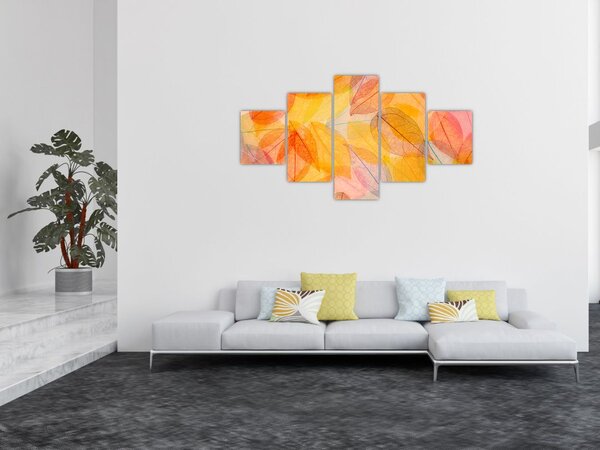 Obraz - Pozadí z podzimního listí (125x70 cm)