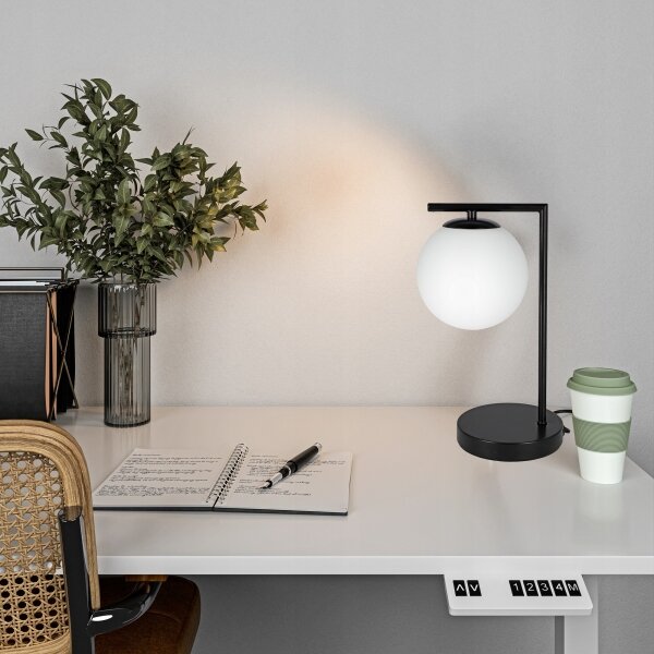 Stolní lampa 1xE27/40W/230V černá/bílá