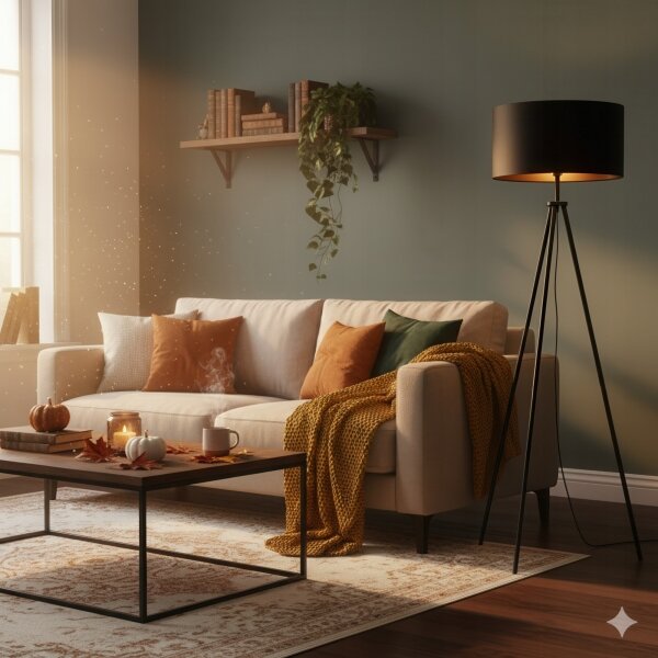 Stojací lampa 1xE27/40W/230V černá