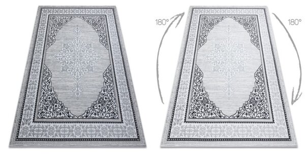 Koberec GLOSS 8490 52 Ornament - sloní kost, šedý