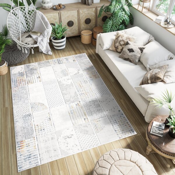 Makro Abra Moderní kusový koberec DAKOTA YF83A krémový Rozměr: 58x99 cm