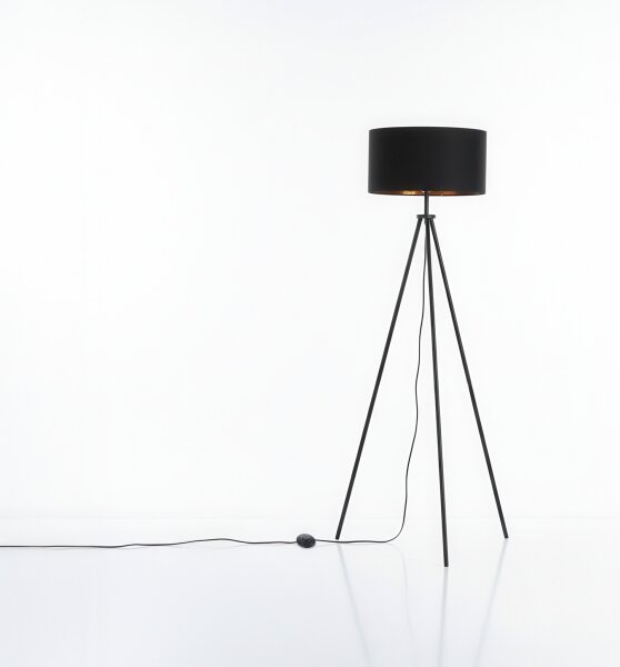 Stojací lampa 1xE27/40W/230V černá