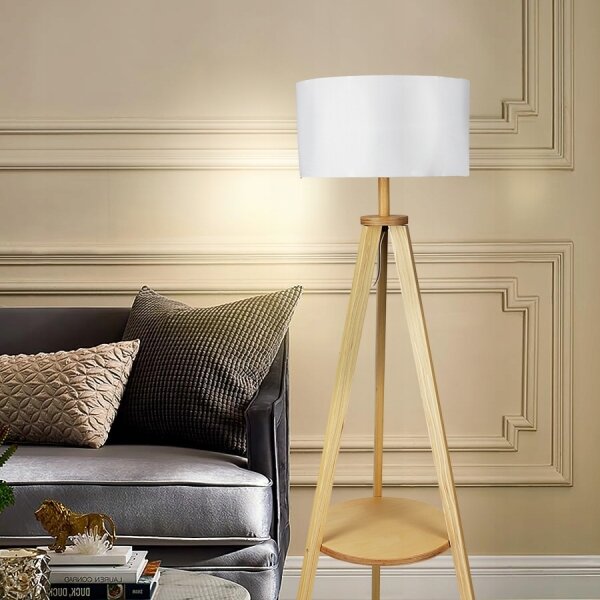 Stojací lampa 1xE27/40W/230V bílá