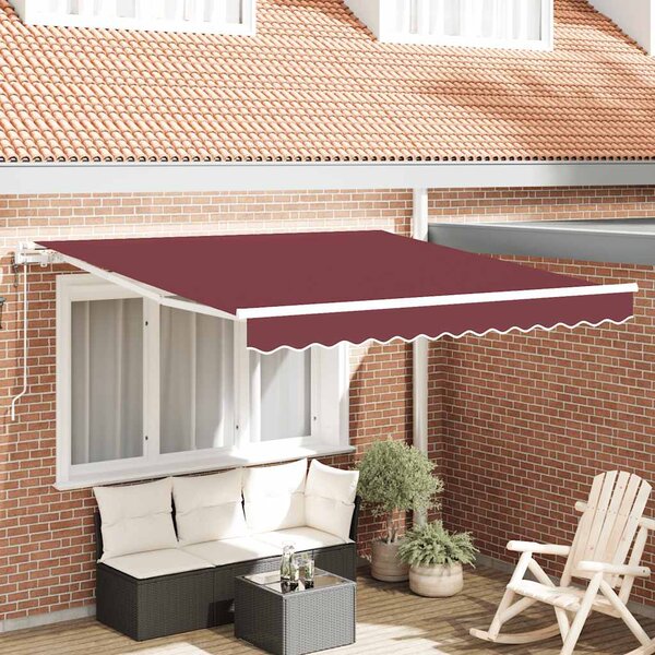 Automatická zatahovací markýza burgundská 300 x 250 cm 3214970