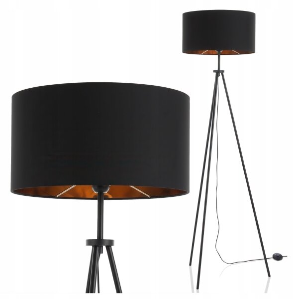 Stojací lampa 1xE27/40W/230V černá