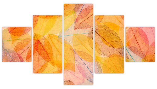 Obraz - Pozadí z podzimního listí (125x70 cm)