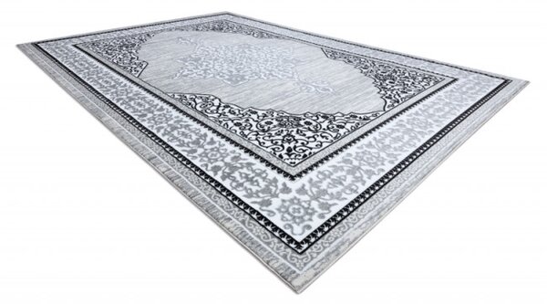 Koberec GLOSS 8490 52 Ornament - sloní kost, šedý