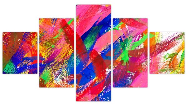 Obraz - Barevná abstrakce (125x70 cm)