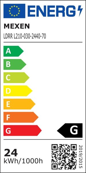 Mexen LDRR, LED stropní svítidlo na zapuštění, průměr 12 cm 30 cm, 24W, neutrální - 4000K, 1920 lm, černá - L210-030-2440-70