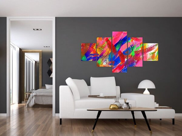Obraz - Barevná abstrakce (125x70 cm)